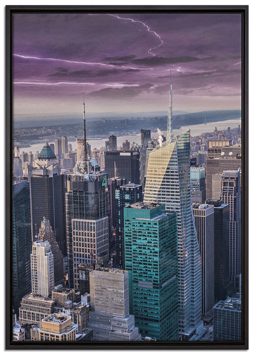 Skyline New York auf Leinwandbild gerahmt Größe 100x70