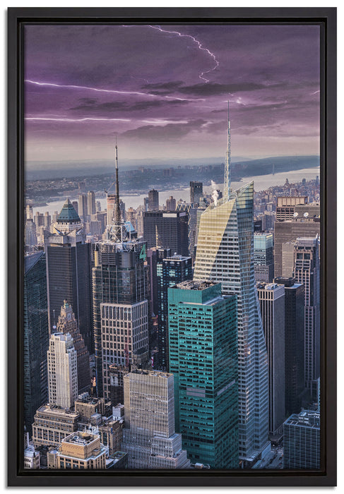 Skyline New York auf Leinwandbild gerahmt Größe 60x40