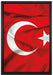 Turkey flag Türkei Flagge auf Leinwandbild gerahmt Größe 60x40