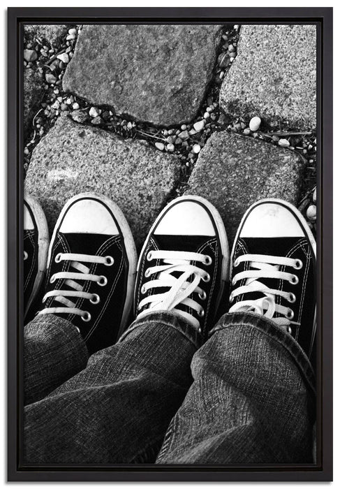 Lässige Schuhe  auf Leinwandbild gerahmt Größe 60x40