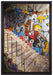 Coloured Streetart Graffiti auf Leinwandbild gerahmt Größe 60x40