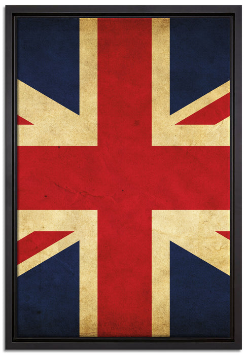 Großbritannien Flagge auf Leinwandbild gerahmt Größe 60x40