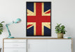 Großbritannien Flagge auf Leinwandbild gerahmt verschiedene Größen im Wohnzimmer