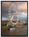 Riesenrad London Eye auf Leinwandbild gerahmt Größe 80x60