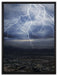 Blitze und Gewitter auf Leinwandbild gerahmt Größe 80x60