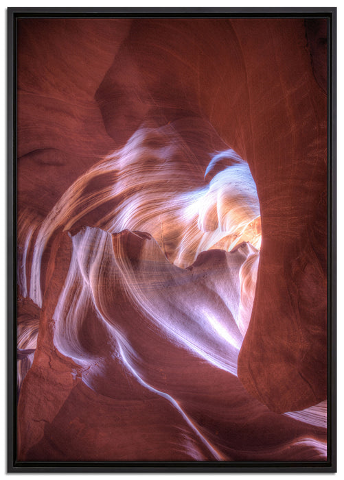 Wunderschöne Wüstenhöhle auf Leinwandbild gerahmt Größe 100x70