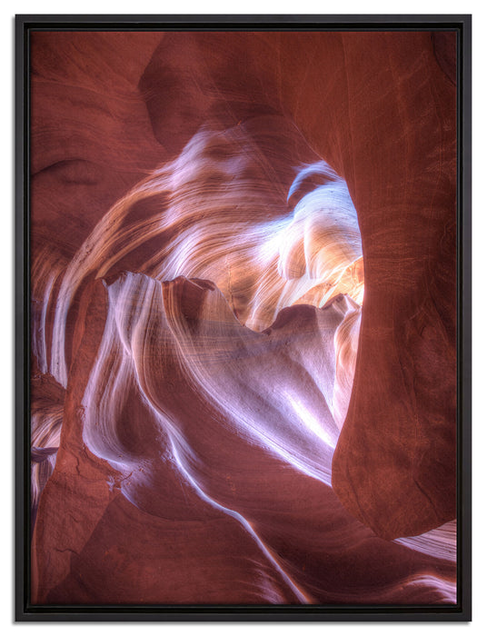 Wunderschöne Wüstenhöhle auf Leinwandbild gerahmt Größe 80x60