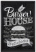 Burger House auf Leinwandbild gerahmt Größe 60x40