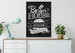 Burger House auf Leinwandbild gerahmt verschiedene Größen im Wohnzimmer
