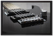 Black E-Guitar auf Leinwandbild gerahmt Größe 60x40