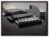 Black E-Guitar auf Leinwandbild gerahmt Größe 80x60