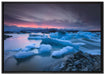 Extreme Eislandschaft auf Leinwandbild gerahmt Größe 100x70