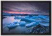Extreme Eislandschaft auf Leinwandbild gerahmt Größe 60x40