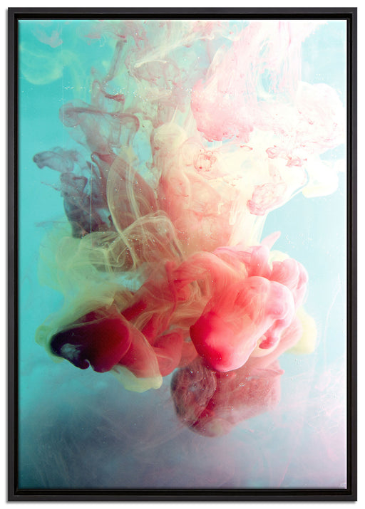 Colorful smoke auf Leinwandbild gerahmt Größe 100x70