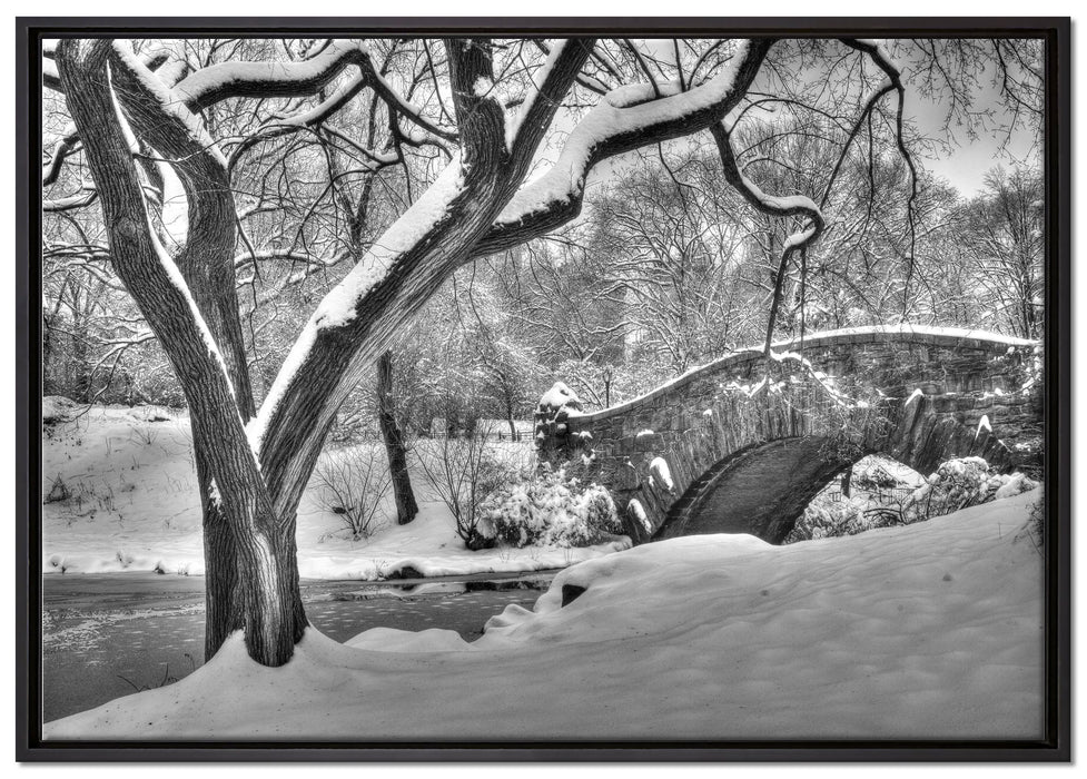 Central Park New York auf Leinwandbild gerahmt Größe 100x70