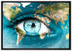 Die Erde auf ein Gesicht auf Leinwandbild gerahmt Größe 100x70