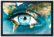 Die Erde auf ein Gesicht auf Leinwandbild gerahmt Größe 60x40