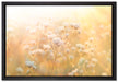 Romantische Blumenwiese auf Leinwandbild gerahmt Größe 60x40