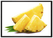 Saftige Ananasscheiben auf Leinwandbild gerahmt Größe 100x70