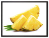 Saftige Ananasscheiben auf Leinwandbild gerahmt Größe 80x60