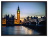 Big Ben bei Nacht auf Leinwandbild gerahmt Größe 80x60