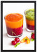 Gesunde Fruchtsmoothies auf Leinwandbild gerahmt Größe 60x40