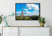 Riesiger Eiffelturm in Paris auf Leinwandbild gerahmt verschiedene Größen im Wohnzimmer