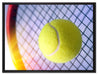 Tennisschläger Tennisball auf Leinwandbild gerahmt Größe 80x60