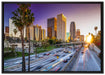 Straßenverkehr in Los Angeles auf Leinwandbild gerahmt Größe 100x70