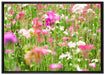 Wundervolle Blumenwiese auf Leinwandbild gerahmt Größe 100x70