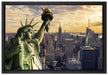 Freiheitsstatue in New York auf Leinwandbild gerahmt Größe 60x40