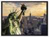 Freiheitsstatue in New York auf Leinwandbild gerahmt Größe 80x60
