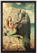 Meerjungfrau hinter Felsen auf Leinwandbild gerahmt Größe 60x40
