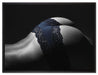 Heißer Frauenpo in sexy Dessous auf Leinwandbild gerahmt Größe 80x60
