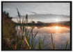 Sonniger Morgen am See auf Leinwandbild gerahmt Größe 100x70