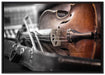 Alte Violine auf Leinwandbild gerahmt Größe 100x70