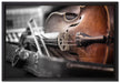Alte Violine auf Leinwandbild gerahmt Größe 60x40