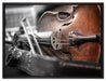 Alte Violine auf Leinwandbild gerahmt Größe 80x60
