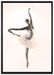 Ästhetische Ballerina auf Leinwandbild gerahmt Größe 100x70