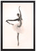 Ästhetische Ballerina auf Leinwandbild gerahmt Größe 60x40