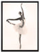 Ästhetische Ballerina auf Leinwandbild gerahmt Größe 80x60