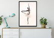 Ästhetische Ballerina auf Leinwandbild gerahmt verschiedene Größen im Wohnzimmer