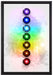 Chakra Eneregieelemente auf Leinwandbild gerahmt Größe 60x40