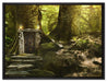 Geheimes Tor im Wald auf Leinwandbild gerahmt Größe 80x60