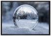 Eiskugel Winterlandschaft auf Leinwandbild gerahmt Größe 100x70