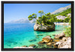 Dalmatia Strand in Kroatien auf Leinwandbild gerahmt Größe 60x40