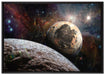 Alien Planeten im Weltall auf Leinwandbild gerahmt Größe 100x70