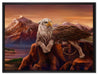 Greifadler auf Leinwandbild gerahmt Größe 80x60