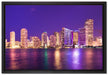 Skyline von Miami Florida auf Leinwandbild gerahmt Größe 60x40