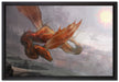 Roter Schlangendrache auf Leinwandbild gerahmt Größe 60x40